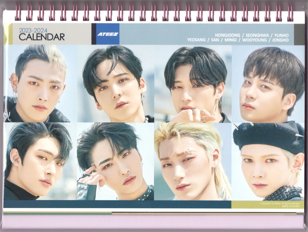 ATEEZ Photo Calendar 2023 & 2024 K-POP 202209