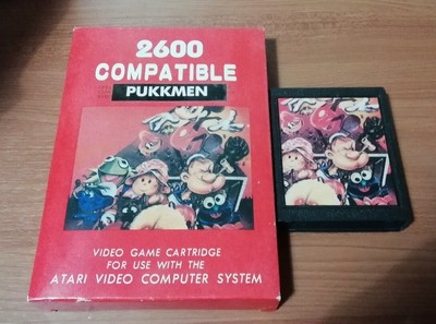 Pukkmen 2600 video game cartridge compatible Atari videogame box spiel juego jeu