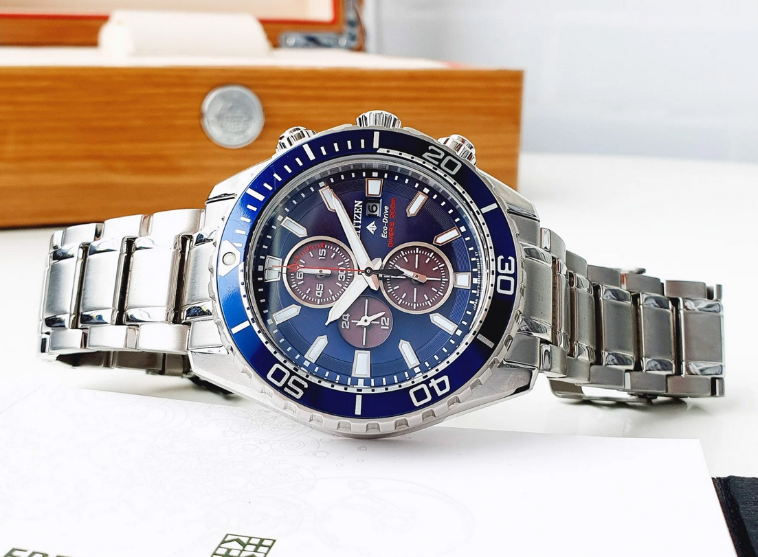Pre-owned Citizen Ca0710-58l Promaster Diver Blue Dial Men's Watch