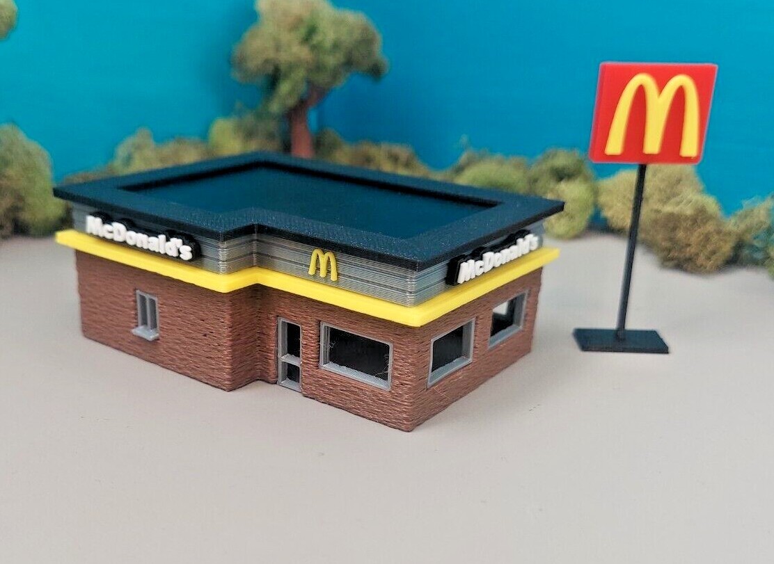 1:160 N SCALE TRAIN BUILDING RESTAURANT McDonald's LAYOUT RE