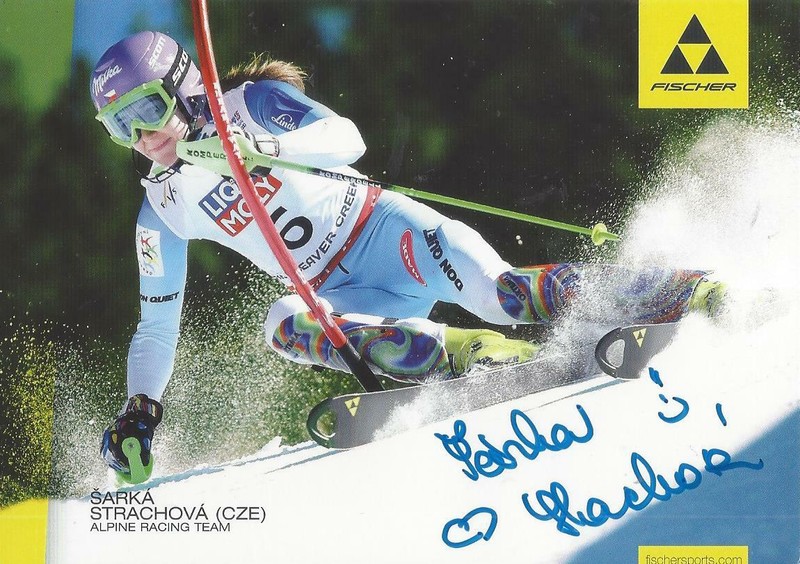 Sarka Strachova-Ski Alpin-Weltklasse-Tschechien-Tolle-Autogrammkarte