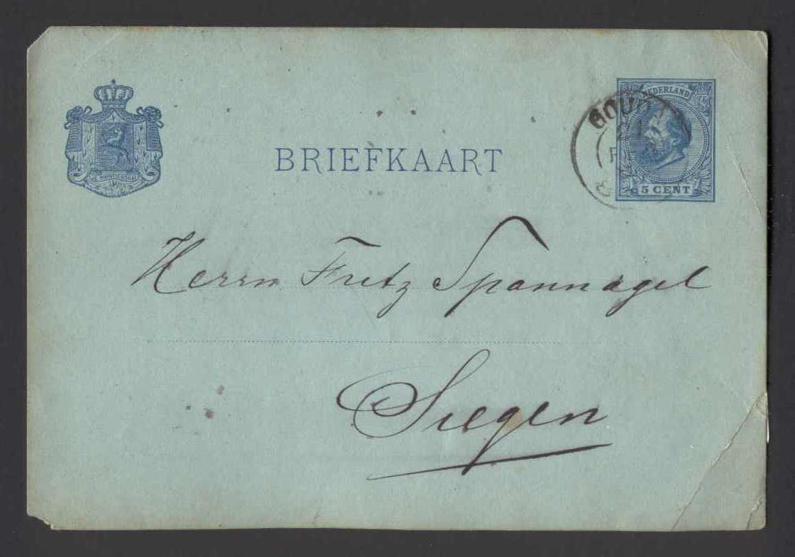 Голландская почтовая открытка, канцелярские марки