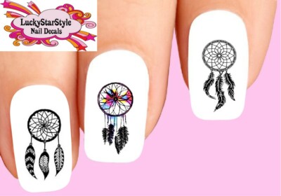 Waterslide Nail Decals Set of 20 - Native American Dream Catcher Assorted