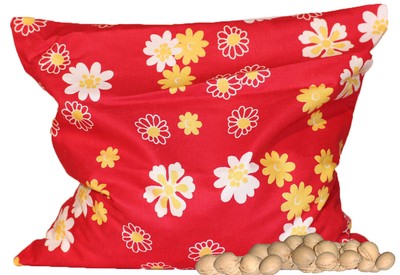 Kirschkernsäckchen gelb/weisse Blümchen  ca.24x24cm Kirschkernkissen Wärmekissen