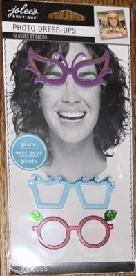 Jolees Colorful Glasses Face Prop Photo Booth DressUp Pictures Scrapbook Sticker