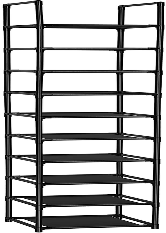 FIDUCIAL HOME 10 Tiers Vertical Shoe Rack 10 Pairs Skinny Shoe Shelf