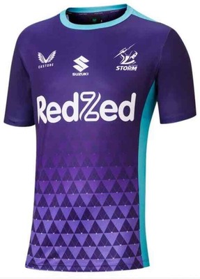 Melbourne Storm NRL Mens Purple Training Shirt Sizes S-7XL BNWT