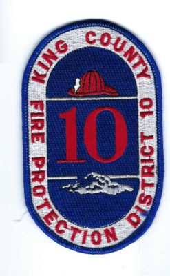 King County WA Washington Fire Protection District 10 patch - NEW! *Clothback*