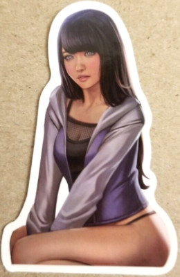 Hinata Hyuga Sticker Naruto Ninja Girl Waifu Boruto Anime Manga Pin Up Pinup Art