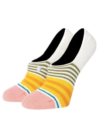 Stance Women Off White No Show Cotton InfiKnit Sunshine Stripe Socks Sz M 8-10.5