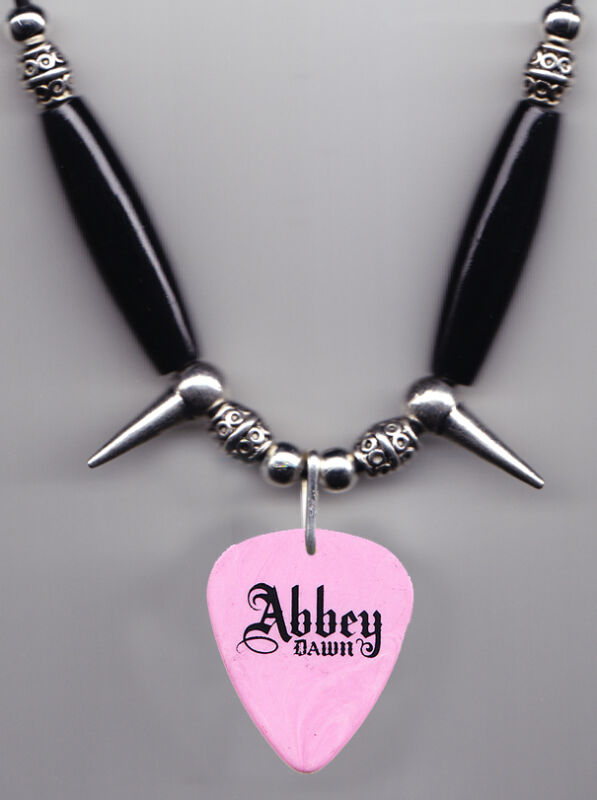 Avril Lavigne Signature Pink Abbey Dawn Guitar Pick Necklace - 2011 Tour