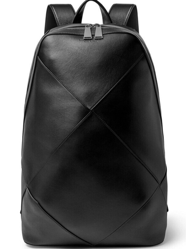 BOTTEGA VENETA Intrecciato Leather Backpack Black NWT $4100
