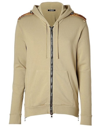 BALMAIN｜HOOD/ZIP-UP (DH1JT047B C78) Balmain 18AW Denim Zip Hoodie Men's S Used Authentic | eBay