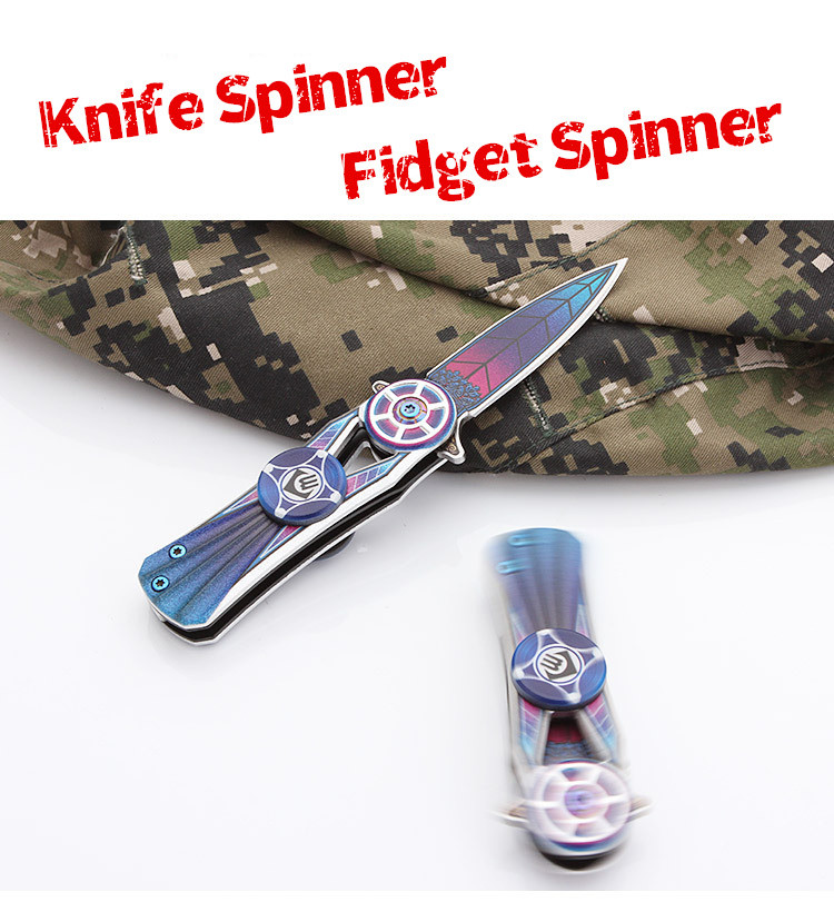 Knife Spinner Finger Fidget Spinner Hand Pocket For Adult