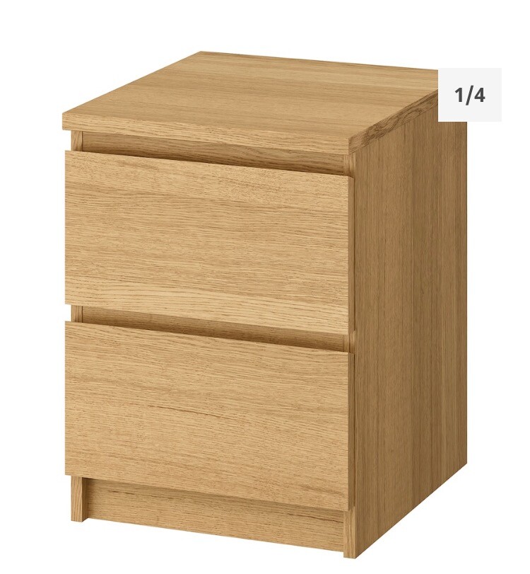 1 Malm Bedside tables (oak veneer) | in Bulwell ...