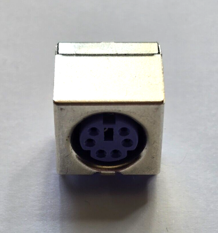 PS2 Socket - 6 Pin Round Female Jack - Purple For Keyboard / Mouse - Free UK P&P - Picture 3 of 4