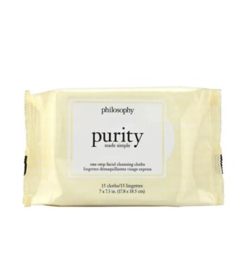 Philosophy Purity Made Simple One-Step Facial 15 Cleansing Cloths Travel Size