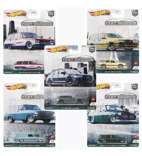 コンプリート 5台セット　ホットウィール　FAST WAGONS 2021 Hot Wheels Car Culture Fast Wagons Set of 5 Cars | eBay
