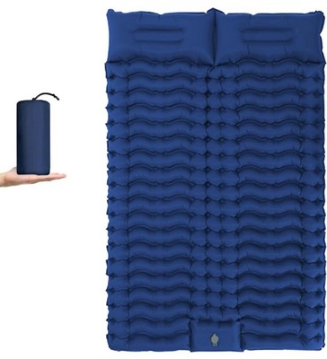 Air Mat Double Camping Sleeping Pad Self-Inflating Sleep Mat Mattress w/ Pillow