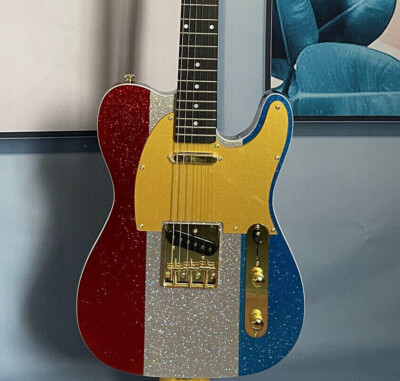 Solid Three Colors TL Electric Guitar SS Pickups Fixed Bridge HPL Fretboard