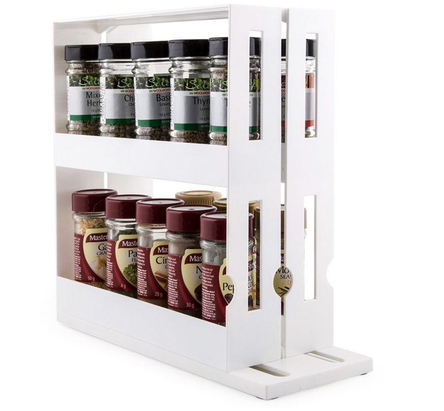 Herb Organiser Spice Rack Sliding Pull Out Kitchen Dried Spices