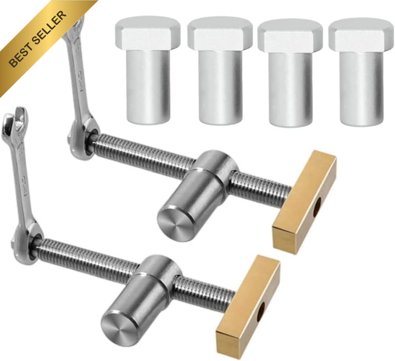 2 Pcs Bench Dog, Dog Hole Clamp Woodworking 3/4 Inch with 4 Pcs 20Mm Bench Dog H