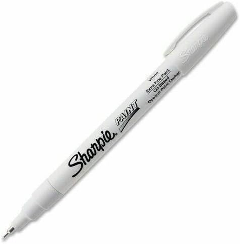 SHARPIE Oil-Based Paint Marker, Extra Fine Point, White, 1 Count - Great for Roc