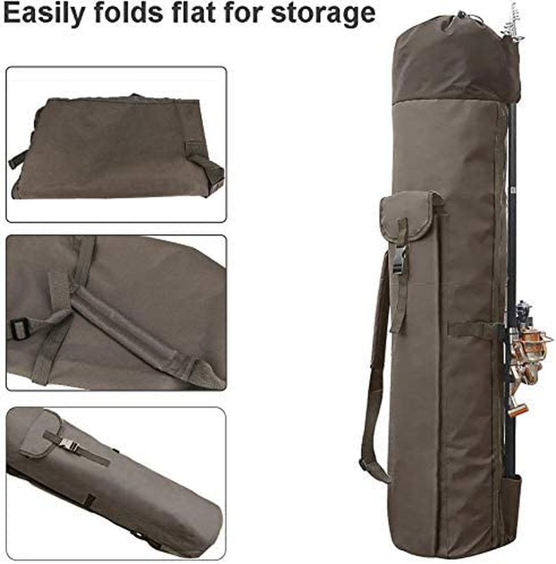 Fishing Bag Tackle Bag,Durable Oxford Cloth Fishing Rod & Reel Organizer Bag,New