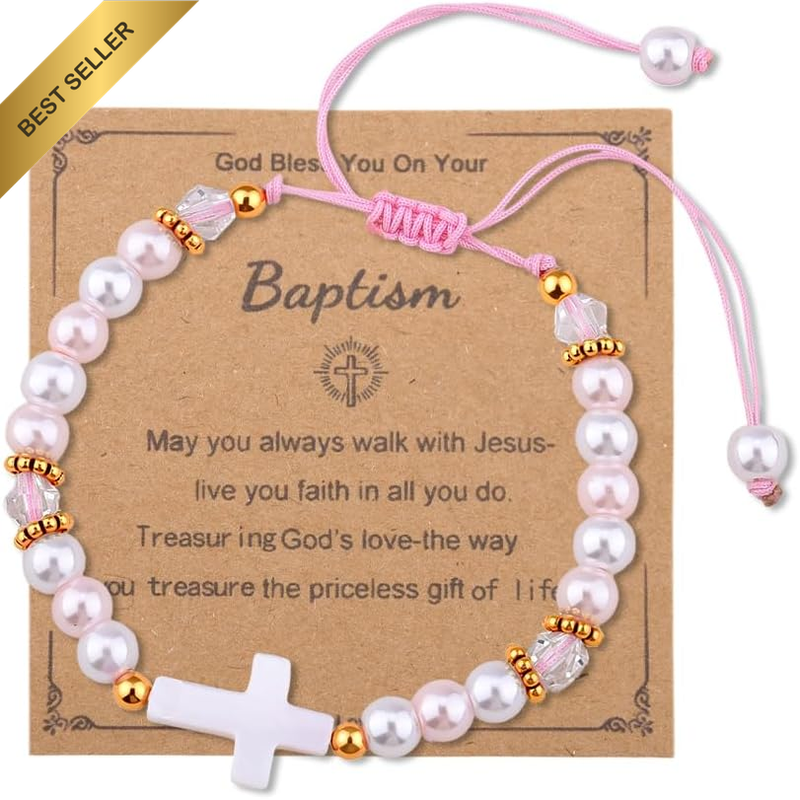 Christian Gifts for Girls First Communion Baptism Gifts for Girls Pearl Cross Be