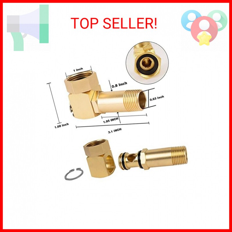 Hourleey Garden Hose Adapter, Brass Replacement Part Swivel, Hose Reel Parts Fit