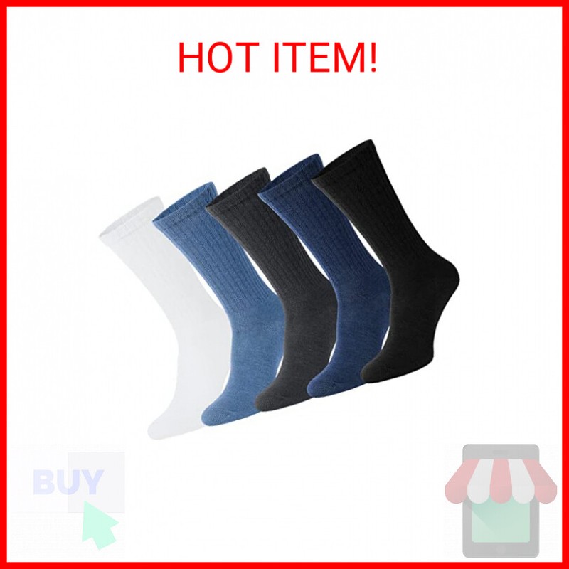 - Moisture Control - Everyday Crew Socks - 6 Pack
