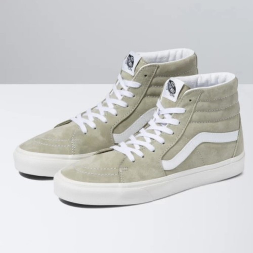 

Vans Мужские / Женские Sk8-Hi Pig Suede Moss Grey Snow White VN0A5JMJB32, Серый, VANS Sk8-Hi