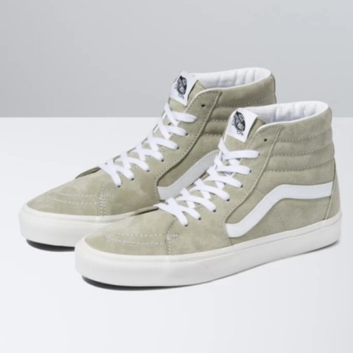 Vans Мужские / Женские Sk8-Hi Pig Suede Moss Grey Snow White VN0A5JMJB32