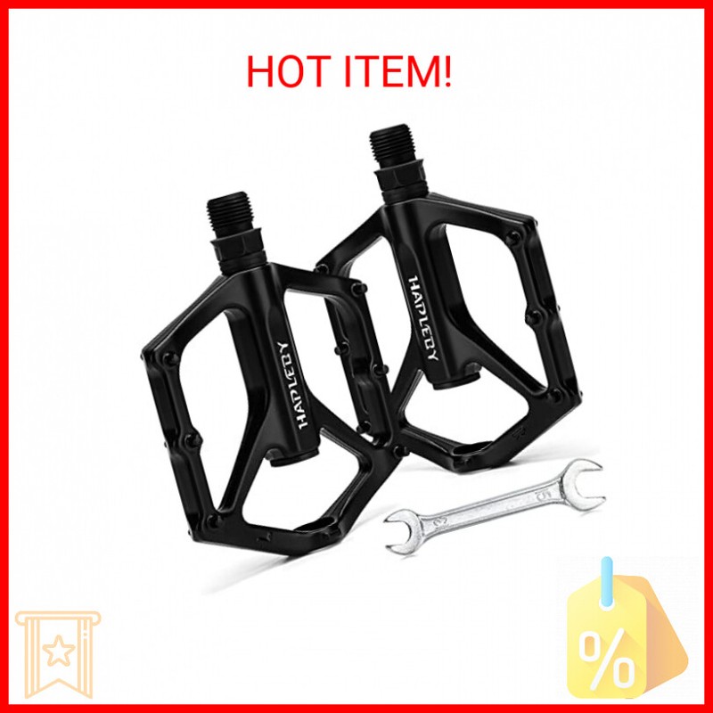 Hapleby Premium Bike Pedals of 9/16 Inch, Professional Mountain and Road Bike Fl