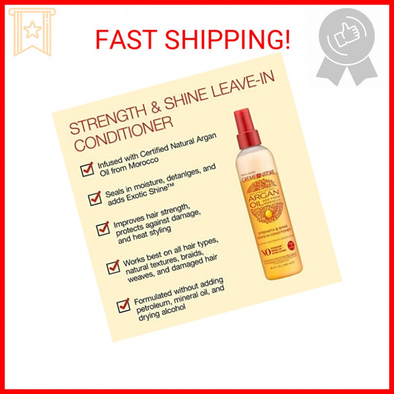 Argan Oil Leave In Conditioner by Creme of Nature, Detangling and Conditioning F