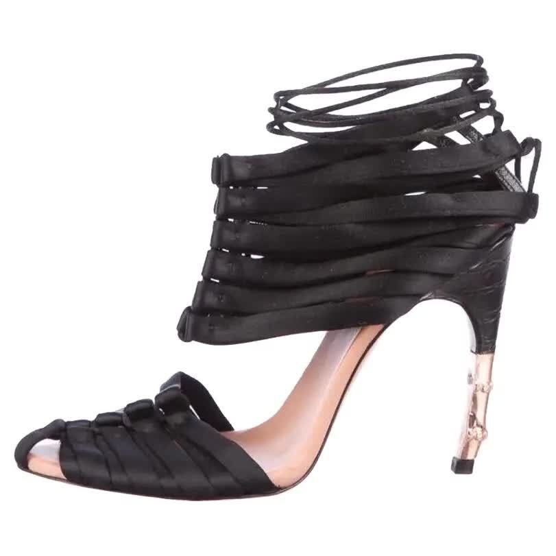 Tom Ford for Gucci S/S 2004 Look# 35 Black Satin Corset