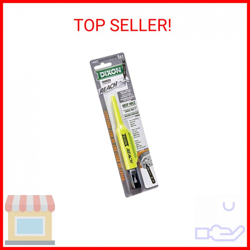 DIXON Industrial REACH- Deep Hole Permanent Marker, Black, 1-Count (14201)