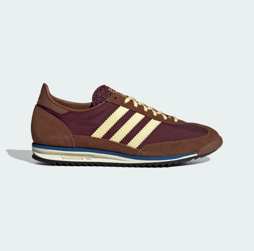 Pre-owned Adidas Originals W  Sl 72 Maroon Almost Yellow Preloved Brown Ie3425 Women