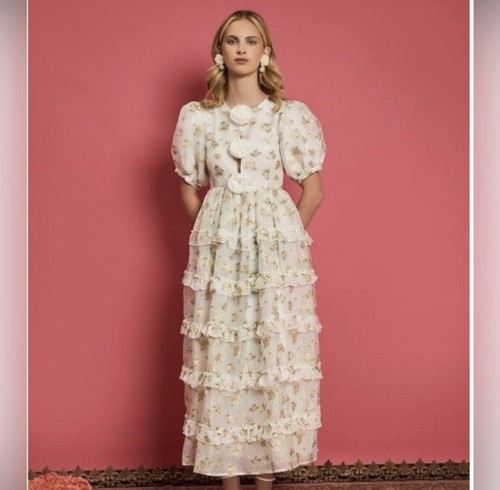 【Sister Jane】DREAM Haven Ruffle リボン ドット Midi Dress Dream Sister Jane Haven ruffle midi dress in blue | ASOS