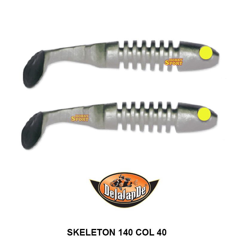SKELETON DELALANDE 14 CM col 40 SMELT SILICONICO SPIN LUCCIO 2PZ  67150252