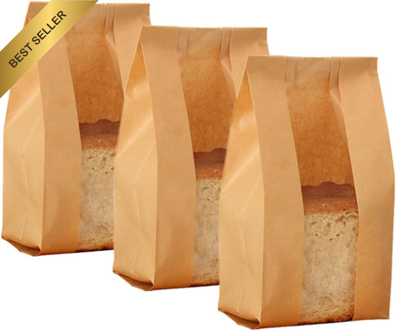30 Kraft Brown Paper Lunch Bags Front Window Bakery Storage