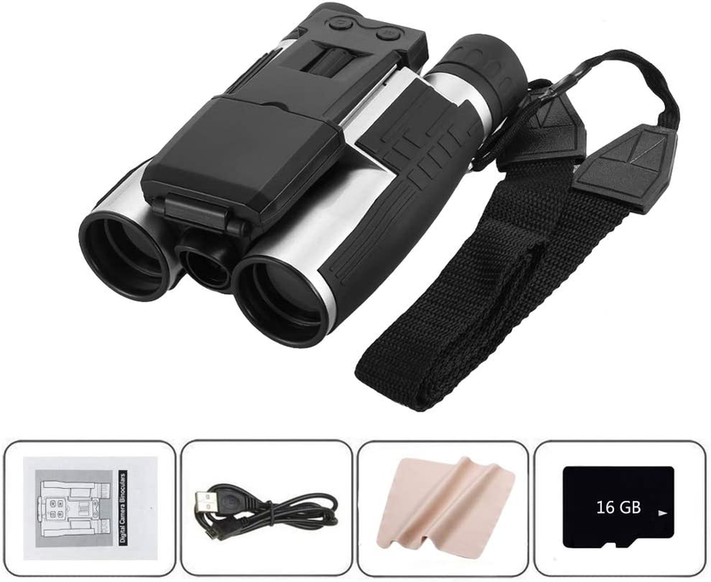 5M 2" LCD 16GB Digital Binocular with Camera 12X Zoom Video Photo Recorder Camco