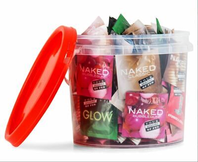 Four Seasons Naked Assorted & Glow Pleasures 100 Bulk Condoms Hens Night Handout