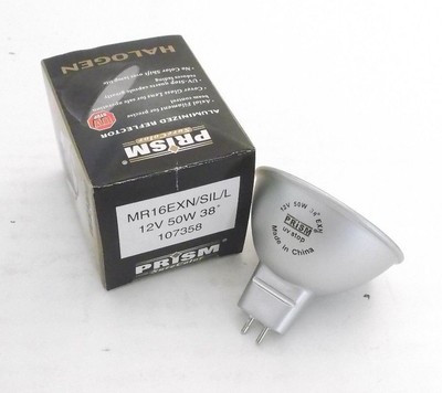 Lot of 3 Prism 50 Watt MR16 12V Halogen Bulbs - GU5.3 Base - (MR16EXN/SIL/L)