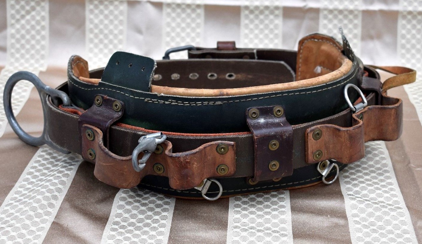 Vintage 1976 Klein-Buhrke 5282-n-19 Lineman, Climber, Tool Safety Belt
