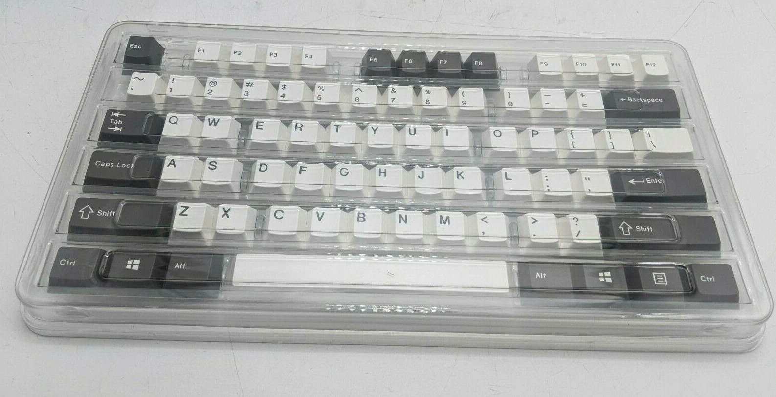 ENJOYPBT GRAY&WHITE ABS DOUBLESHOT MECHANICAL KEYBOARD KEYCAPS SET