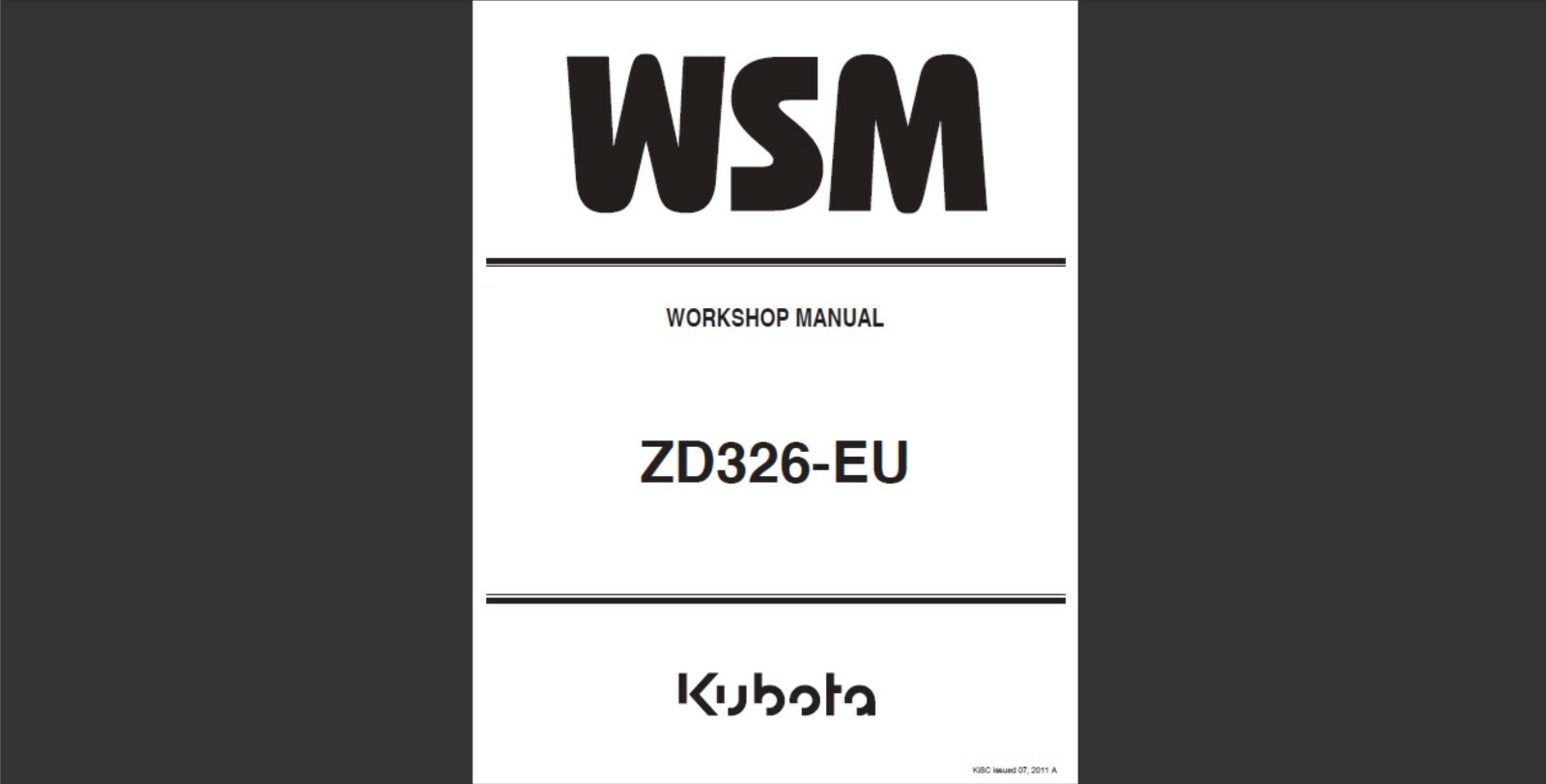 Kubota WSM ワークショップマニュアル ER320, ER323 Kubota WSM ワークショップマニュアル ER320, ER323 - メルカリ