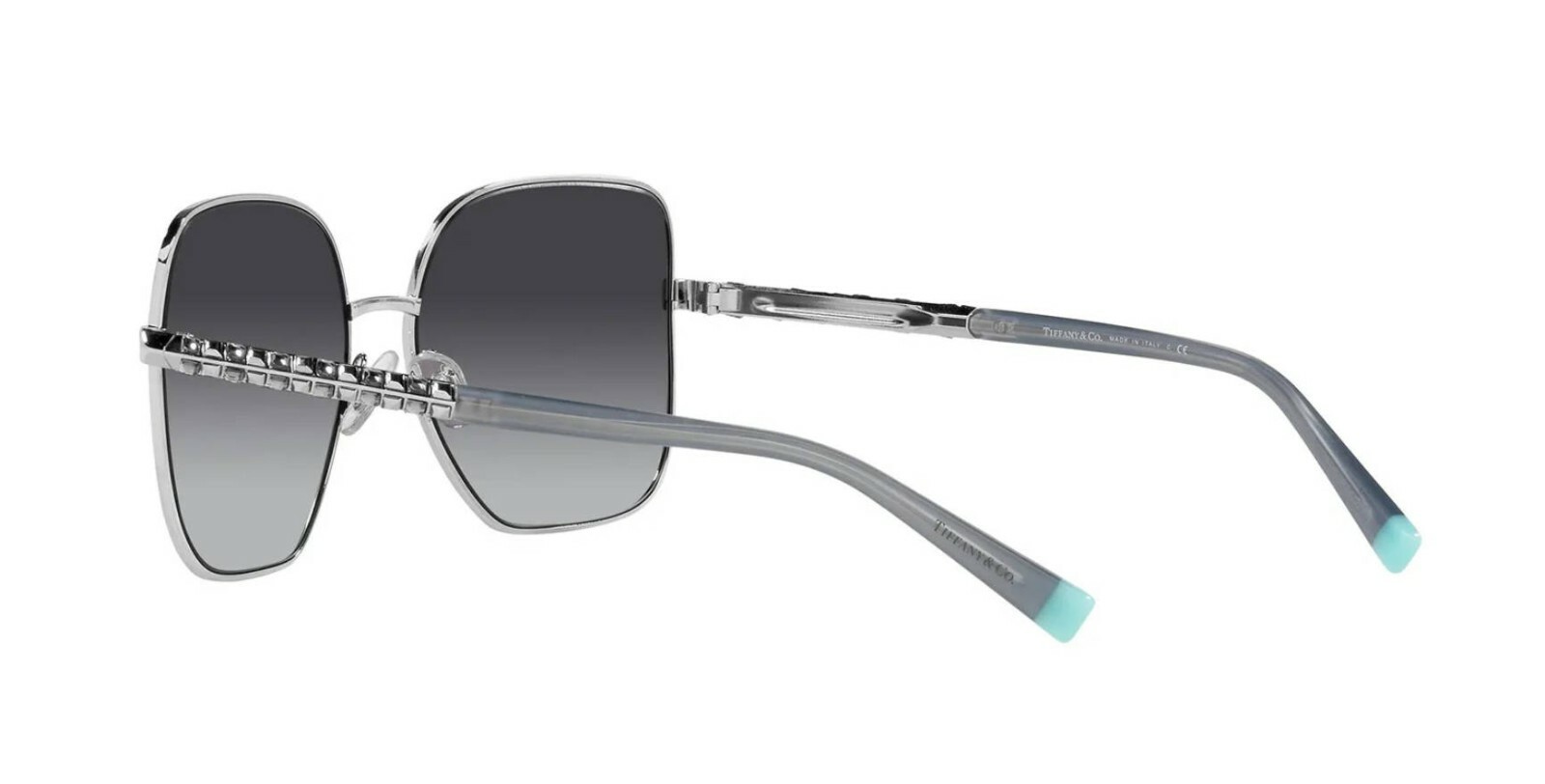 Pre-owned Tiffany Wheat Leaf Tf 3078b Silver Black/grey Shaded (6001/3c) Sunglasses