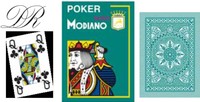 Modiano Spielkarten 483 - Poker Cristallo 4 Index dunkelgrün