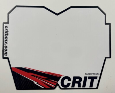 CRIT BMX CARBON SERIES MINI REVERSIBLE NUMBER PLATE RED